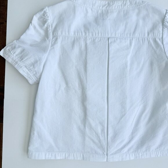DNKY JEANS White Jacket Short Sleeves 100% Cotton size large - Picture 5 of 13